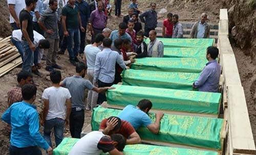 Turkey buries victims of PKK blast last week 