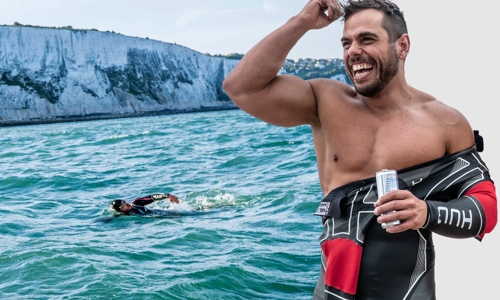 He just took 157 days to swim aroundBritain