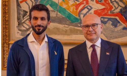 HH Shaikh Nasser meets Serbian Prime Minister