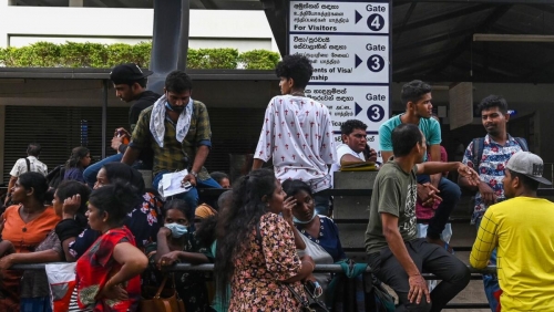 Fed-up Sri Lankans rush for passports as they reach 'end of the line'