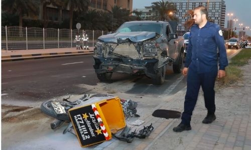 Food delivery biker killed in accident in Manama