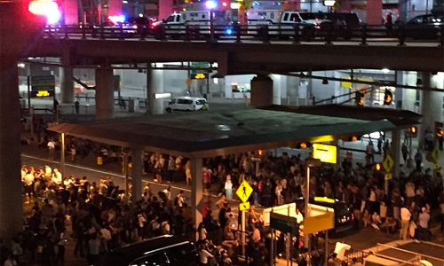 Panic at New York airport after reports of shots fired