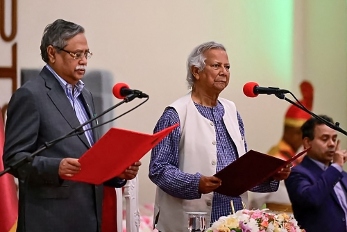 Yunus sworn in to lead Bangladesh