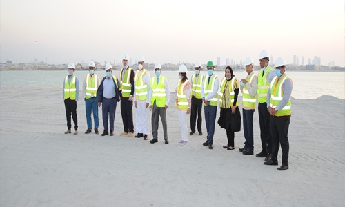 Works Minister inspect reclamation works at North Bahrain, Al-Basteen Bridge