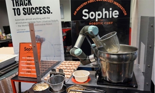 Sophie the robot whips up oodles of Singapore noodles