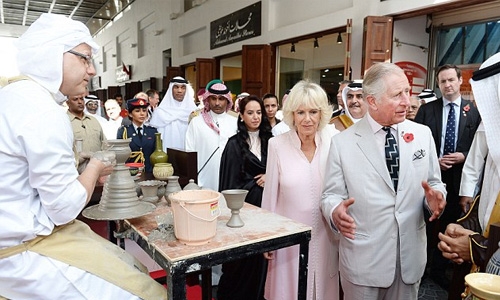 Prince Charles, Duchess of Cornwall visit Manama Souq