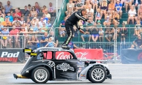 Record-breaking stunt performers at Bapco 8 Hours of Bahrain