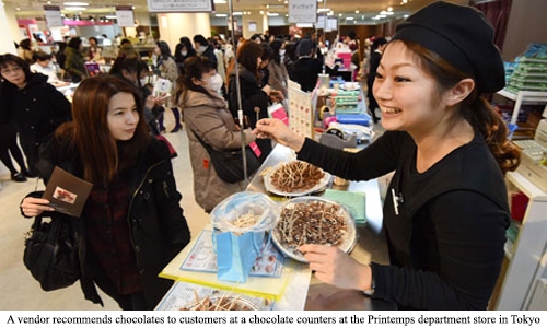 Japanese women fight for their Valentines