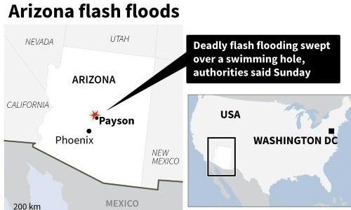 Eight dead, several missing in Arizona flash-flooding