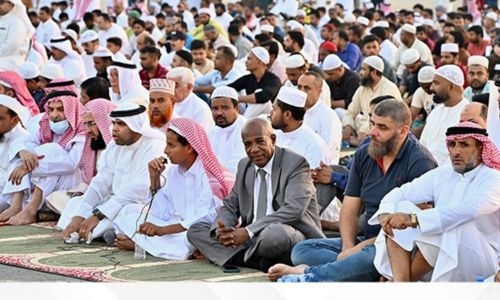 Worshippers perform Eid prayers in mosques across Kingdom