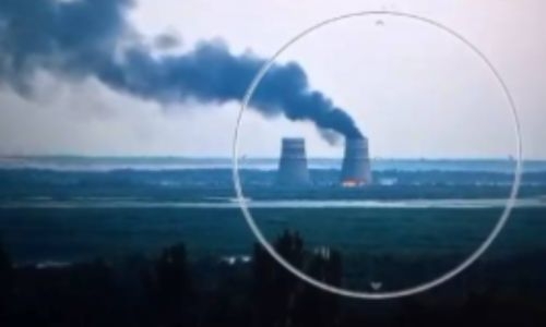 Fire at cooling tower of Zaporizhzhia nuclear plant