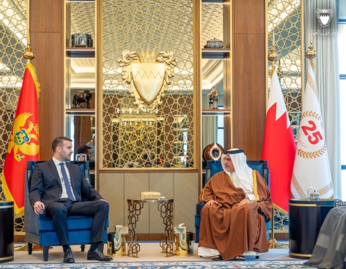 HRH the Crown Prince and Prime Minister receives the Prime Minister of the Republic of Montenegro