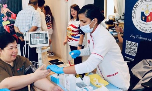 Gift-giving and dental mission for Filipino workers successful