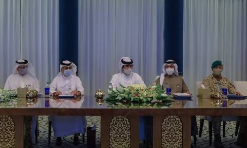 HM King, HRH Crown Prince and Prime Minister congratulated by HH Shaikh Nasser on 'Light-1' satellite