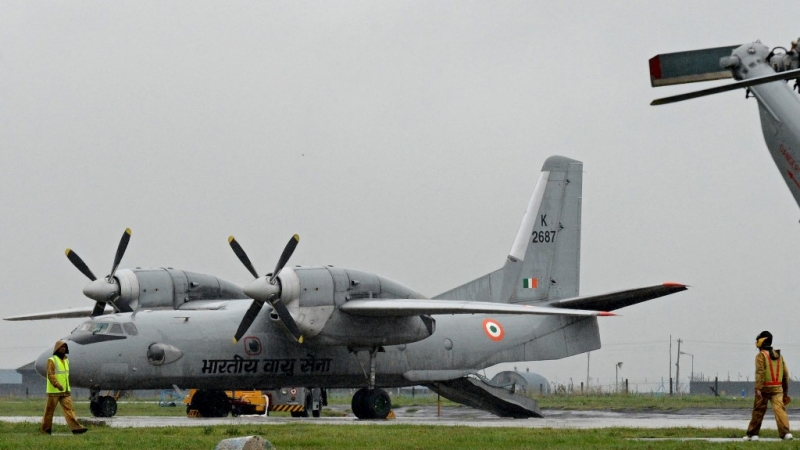 Indian military plane missing with 13 on board