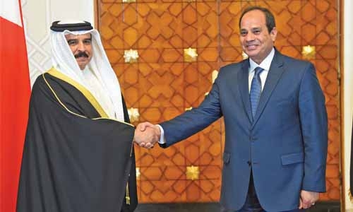 Egyptian President receives Bahrain King in Cairo