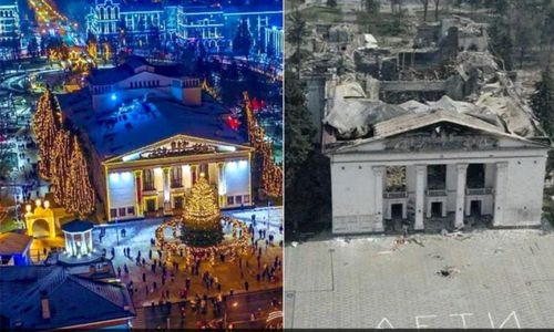 Viral before and after photo from Ukraine's Mariupol shows how city has changed before Christmas