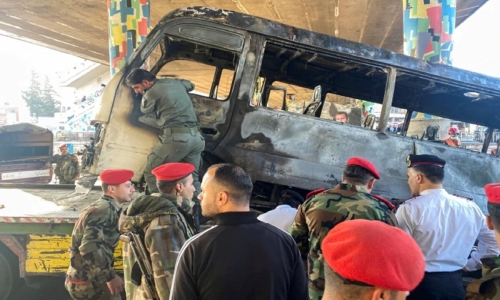 Syrian militants attack military bus, 13 killed