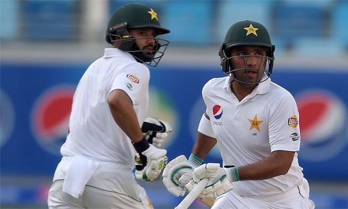 Pakistan piles on runs in day-night Test