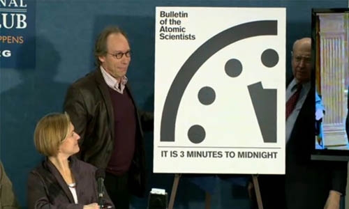 'Doomsday' clock remains at three mins to midnight