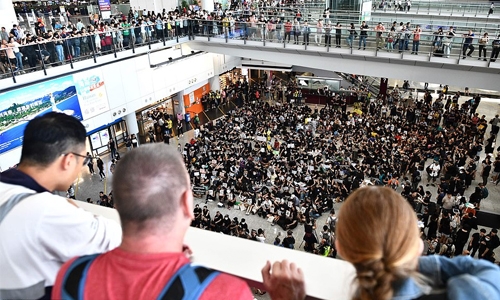 Hong Kong protesters rally at airport 