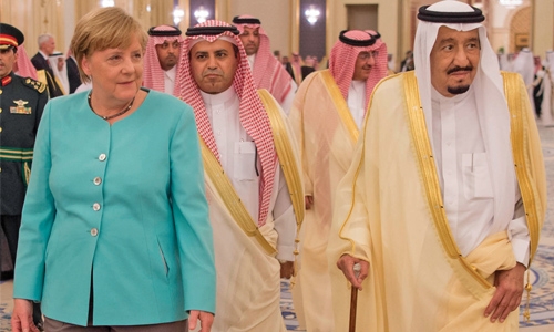 German chancellor in Saudi for talks