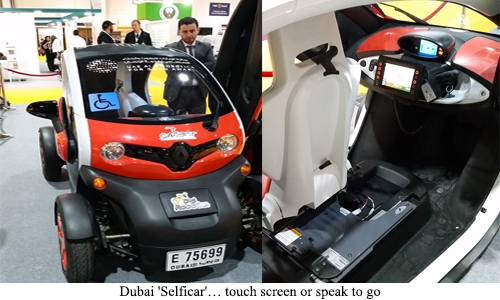 Dubai 'Selficar'… touch screen or speak to go