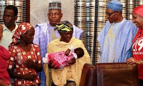 Rescued Chibok girl's mother thanks God for her return