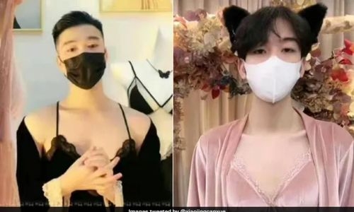 Men flaunt women's lingerie as China bans female lingerie models