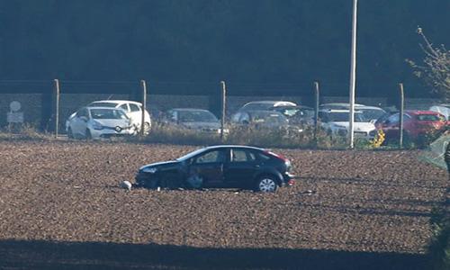 Suspect held after crashing car into Belgian barracks