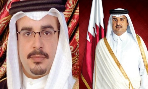  Crown Prince congratulates Qatar leaders