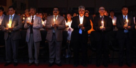 Candle light vigil held