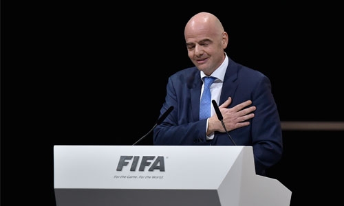 Gianni Infantino in the top