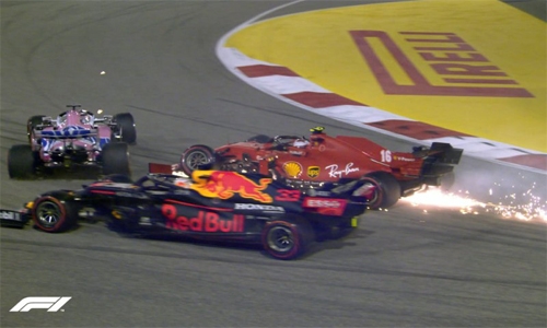 Leclerc given grid penalty for causing Sakhir GP crash