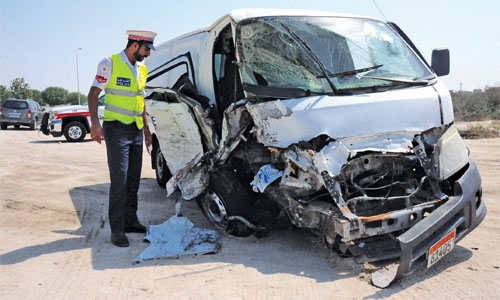 Bahraini and police officer injured in accident 