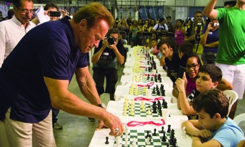 Schwarzenegger in Hong Kong for new sports festival