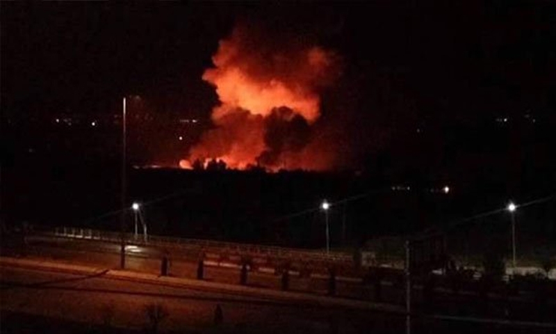 Blasts at Syrian airbase kill two
