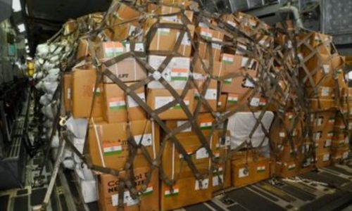 India sends 38.5 tonnes of humanitarian aid for Gaza