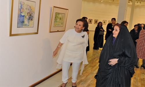 Princess Sabeeka opens Safia Kanoo’s art exhibition