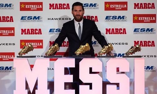 Messi claims record fifth Golden Shoe