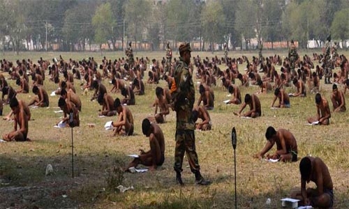 Indian army makes candidates strip to foil cheating