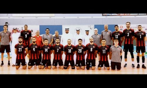 HH Shaikh Isa meets volleyball teams