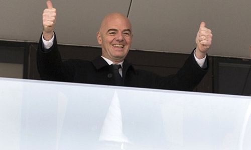 Infantino hopes to see video technology used at 2018 World Cup