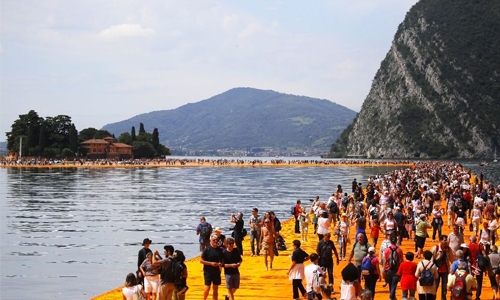 Christo’s ‘walk on water’ art work rained off