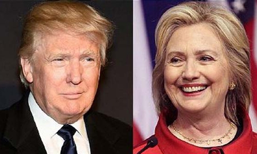 Trump at 279 electoral votes, Clinton at 218