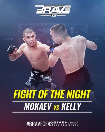 Mokaev’s victory over Kelly earns fight of the night honours at BRAVE CF 43