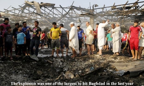 Bombings near Baghdad market kill at least 22