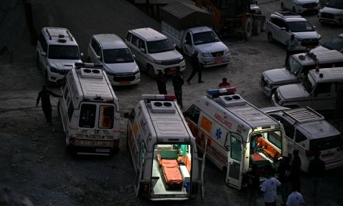 Ambulances on standby as Indian rescuers near 41 trapped workers