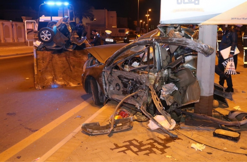Bahraini death in a terrible traffic accident on Al-Fateh Street