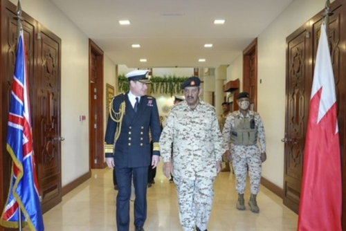 Commander-in-Chief of Bahrain Defence Force Meets Royal Navy Fleet Commander